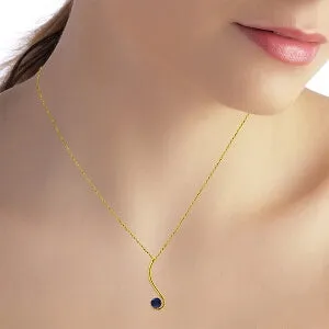 0.55 Carat 14K Solid Yellow Gold Delicious Breeze Sapphire Necklace