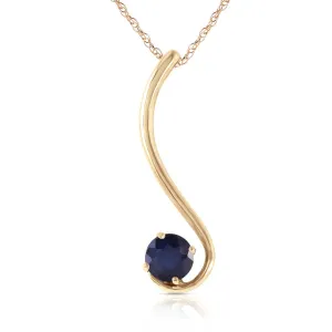 0.55 Carat 14K Solid Yellow Gold Delicious Breeze Sapphire Necklace