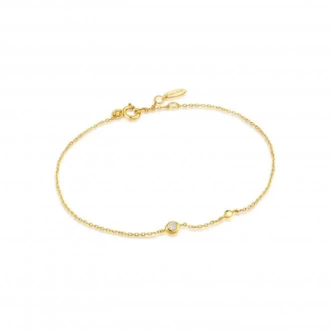 14ct Gold Magma Single Diamond Bracelet BAU004-01YG