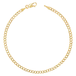 14K Diamond Cut Cuban Link Chain Bracelet