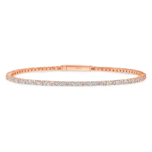 14K Gold Flexible Diamond Bangle