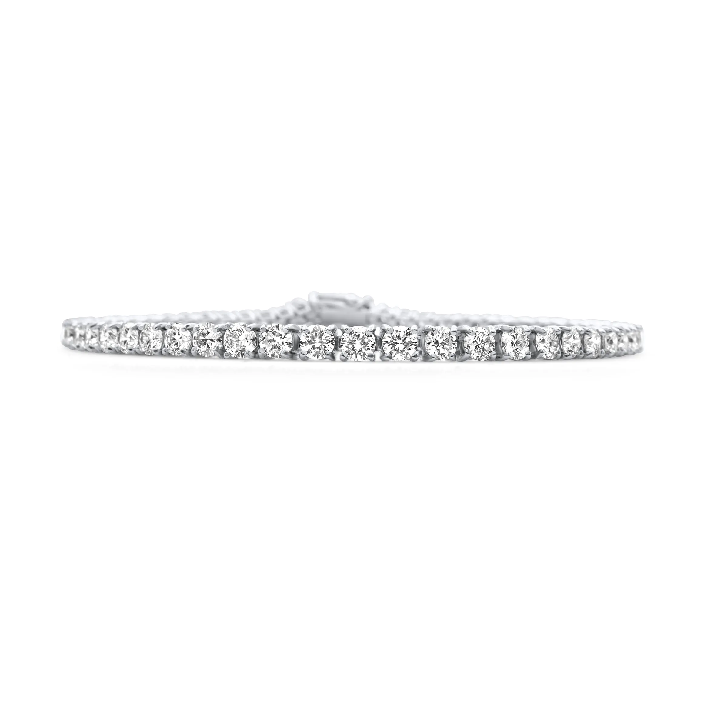 14k White Gold Diamond Tennis Bracelet 6.92 ctw