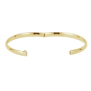 14K Yellow 4.75 mm Hinged Bangle Bracelet