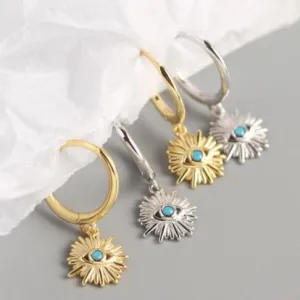 18K Gold-Filled Evil Eye Earrings