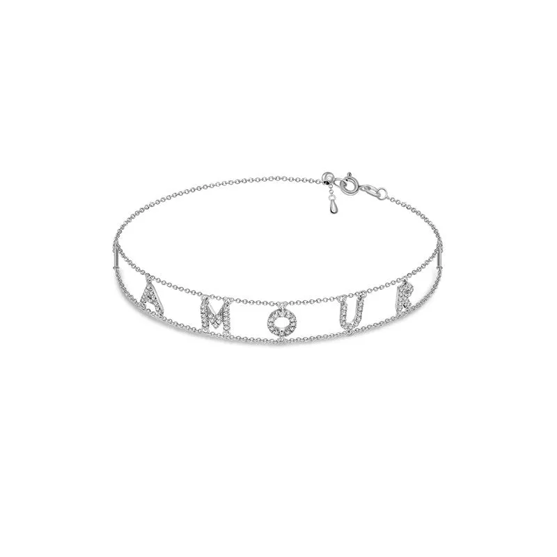 18k Gold "Amour" Diamond Bracelet