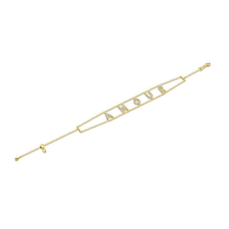 18k Gold "Amour" Diamond Bracelet