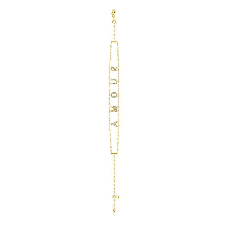 18k Gold "Amour" Diamond Bracelet