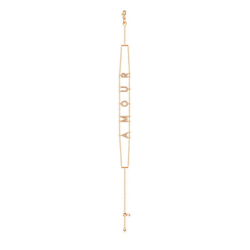 18k Gold "Amour" Diamond Bracelet