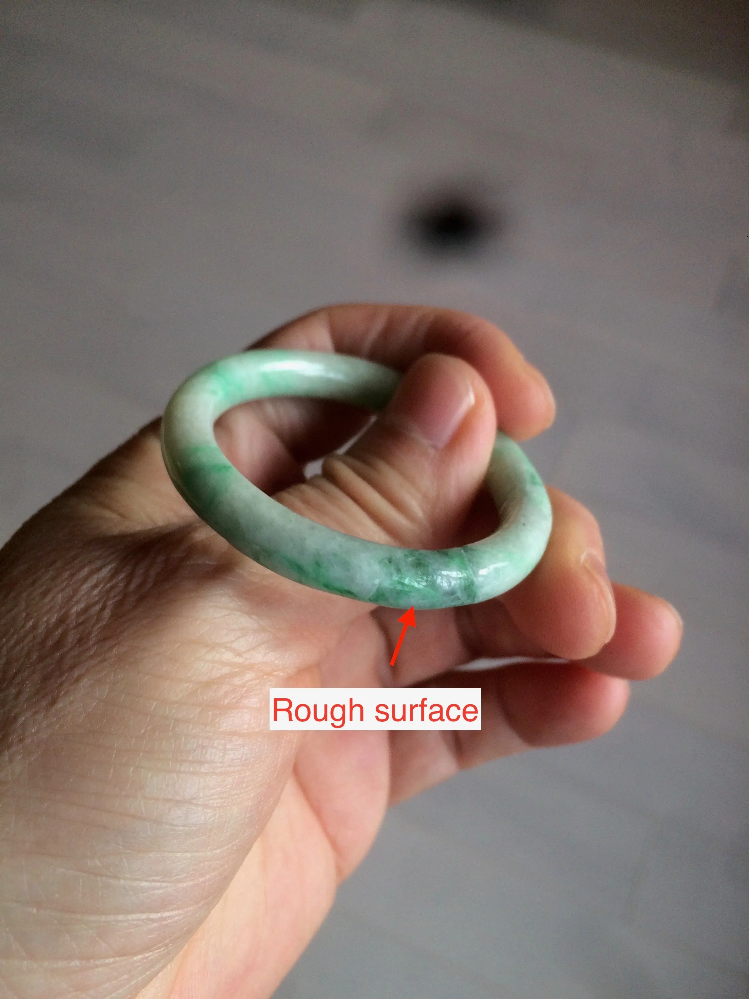 35-38mm Type A 100% Natural sunny green/white Jadeite Jade kids bangle /scarf button group BF100