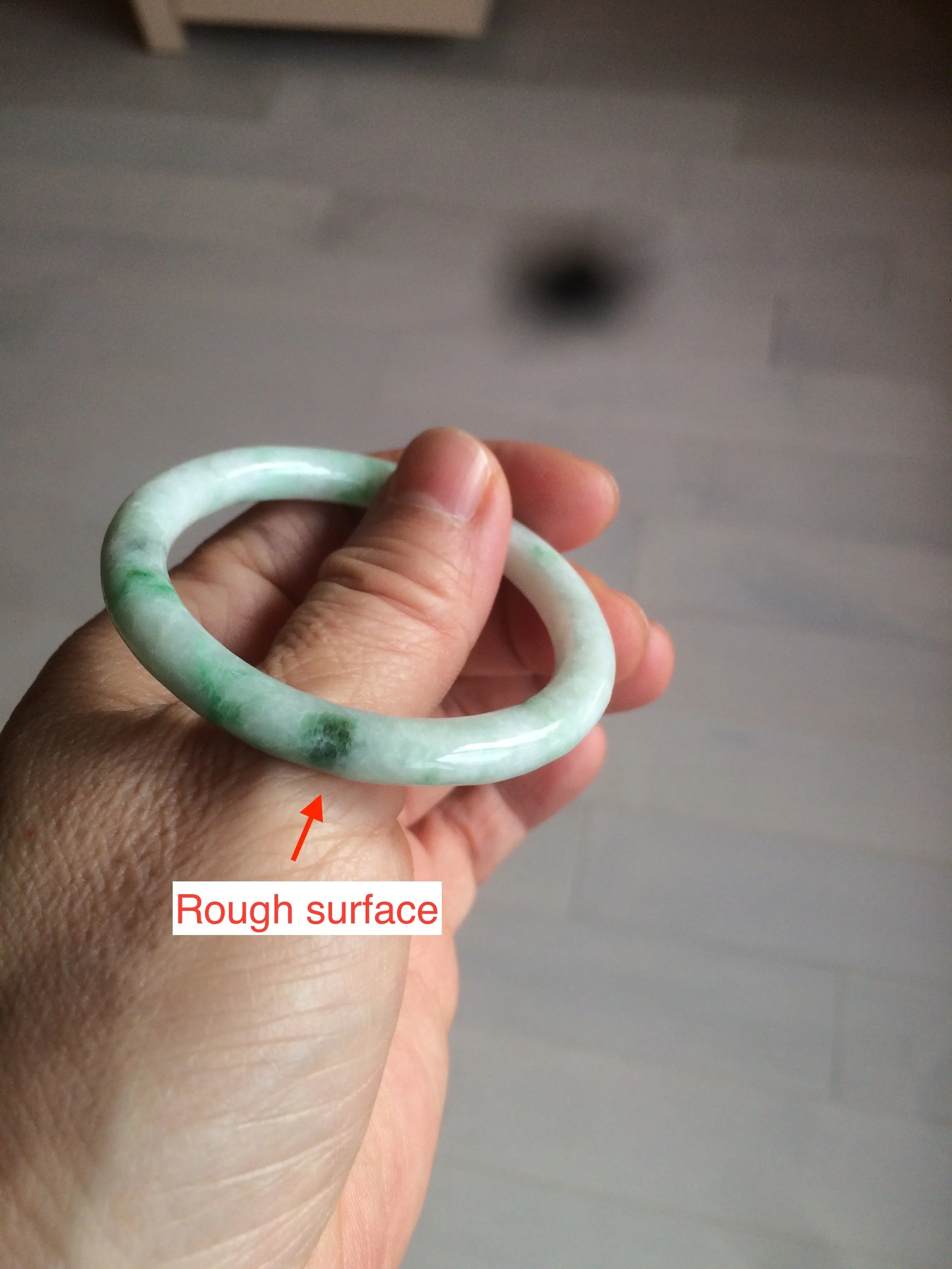 35-38mm Type A 100% Natural sunny green/white Jadeite Jade kids bangle /scarf button group BF100
