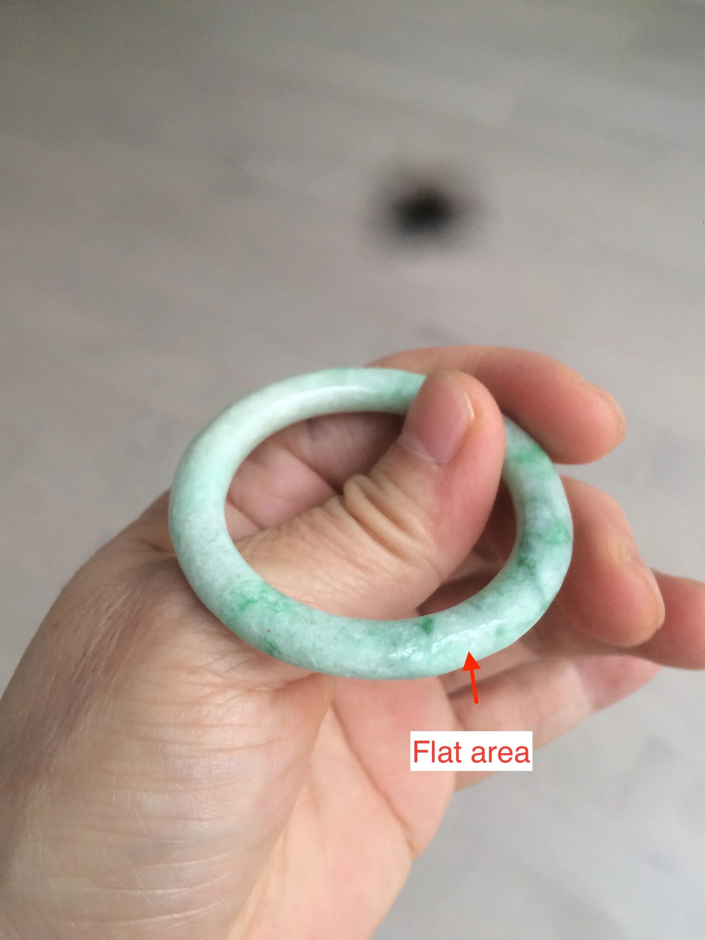 35-38mm Type A 100% Natural sunny green/white Jadeite Jade kids bangle /scarf button group BF100