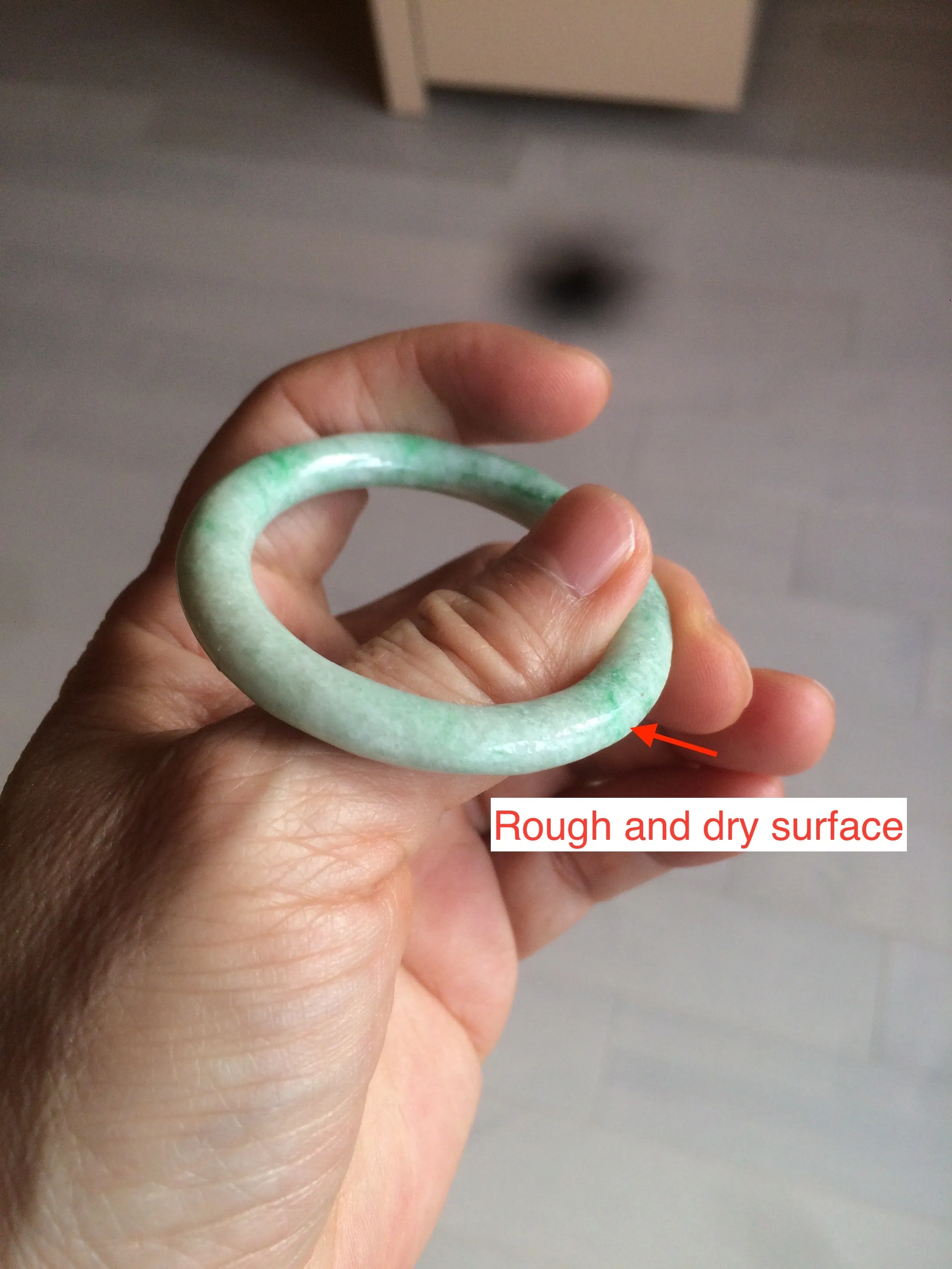 35-38mm Type A 100% Natural sunny green/white Jadeite Jade kids bangle /scarf button group BF100