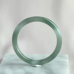 42055 55.5mm Highly Translucent Light Grape Green Jadeite Bangle