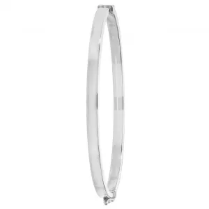 Acotis Silver Bangle Oval Plain Hinged G4281