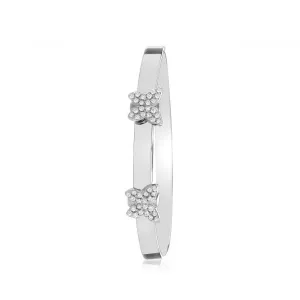 Acotis Silver Butterfly Baby Bangle G4441