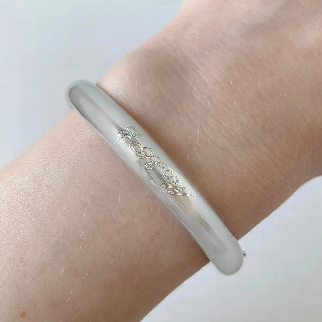 Adult Sterling Silver Plain 8mm Bangle