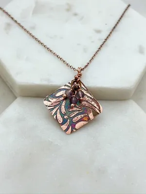 Amethyst and copper necklace (Copy)