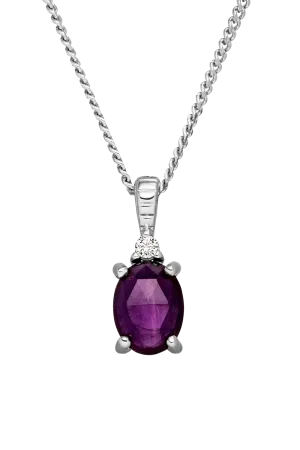 Amethyst Protection Necklace Silver