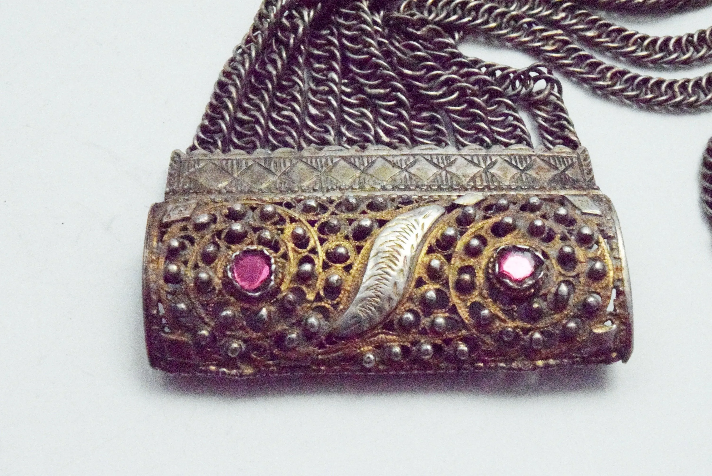Antique Bosnian Silver Chain Bracelet