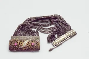 Antique Bosnian Silver Chain Bracelet