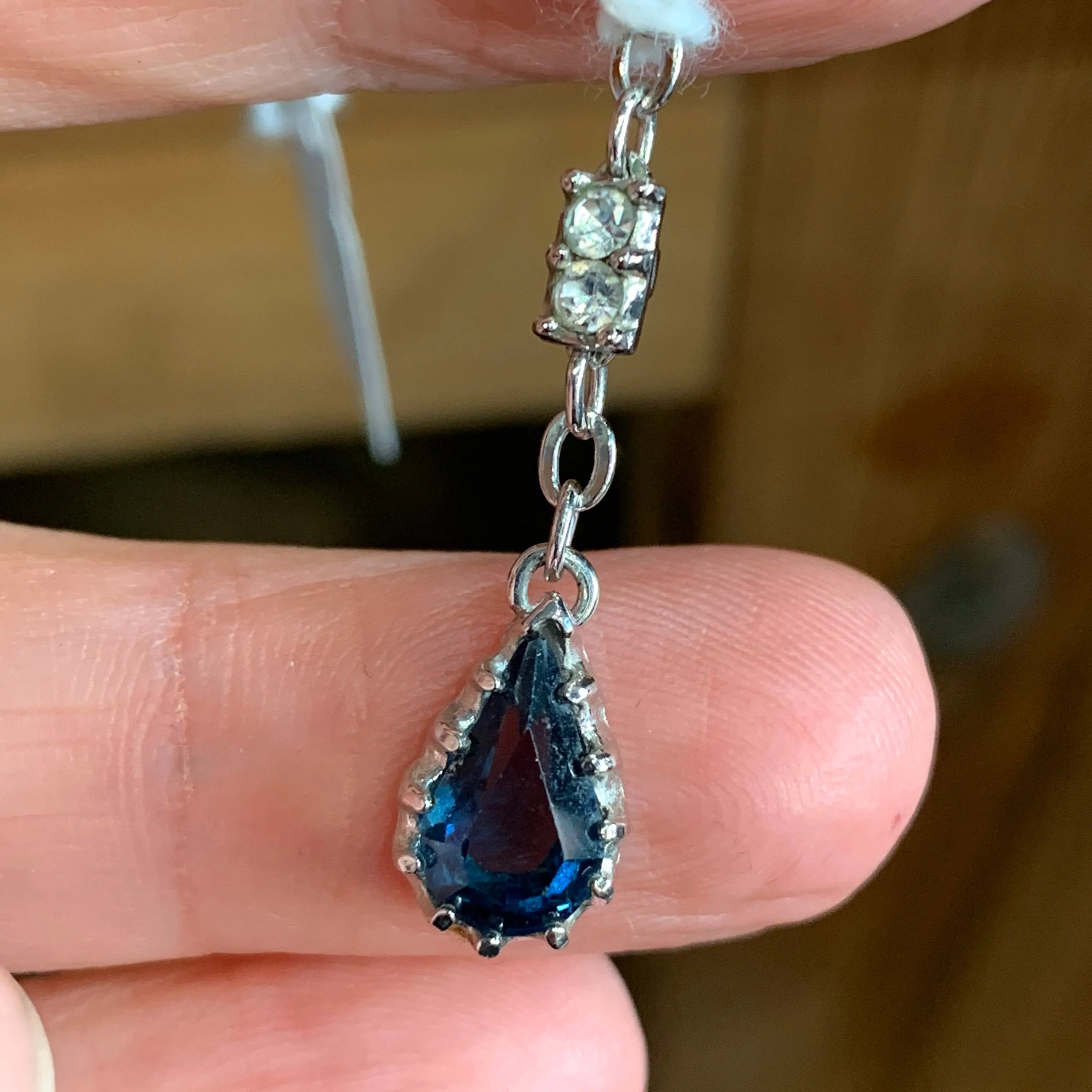 Attwood and Sawyer Sapphire Blue Crystal Vintage Necklace