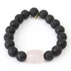 Baby Maker Rose Quartz Crystal Bracelet | Rose Quartz   Lava