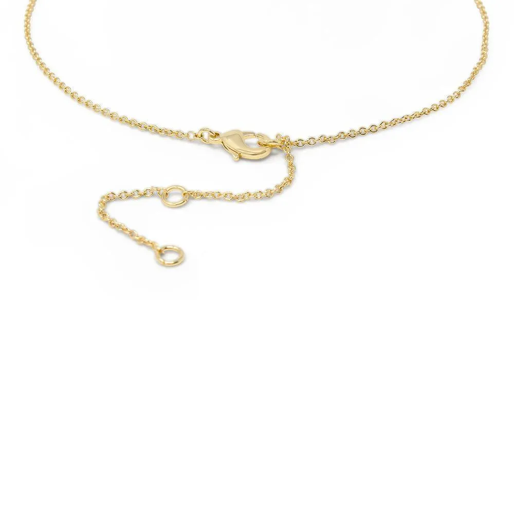 Birthstone Necklace February Gold Plated