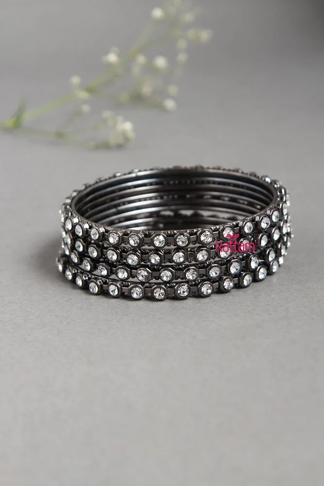 BlackTone Fancy Stone Bangle
