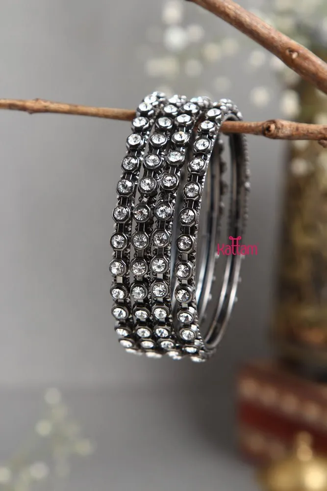 BlackTone Fancy Stone Bangle