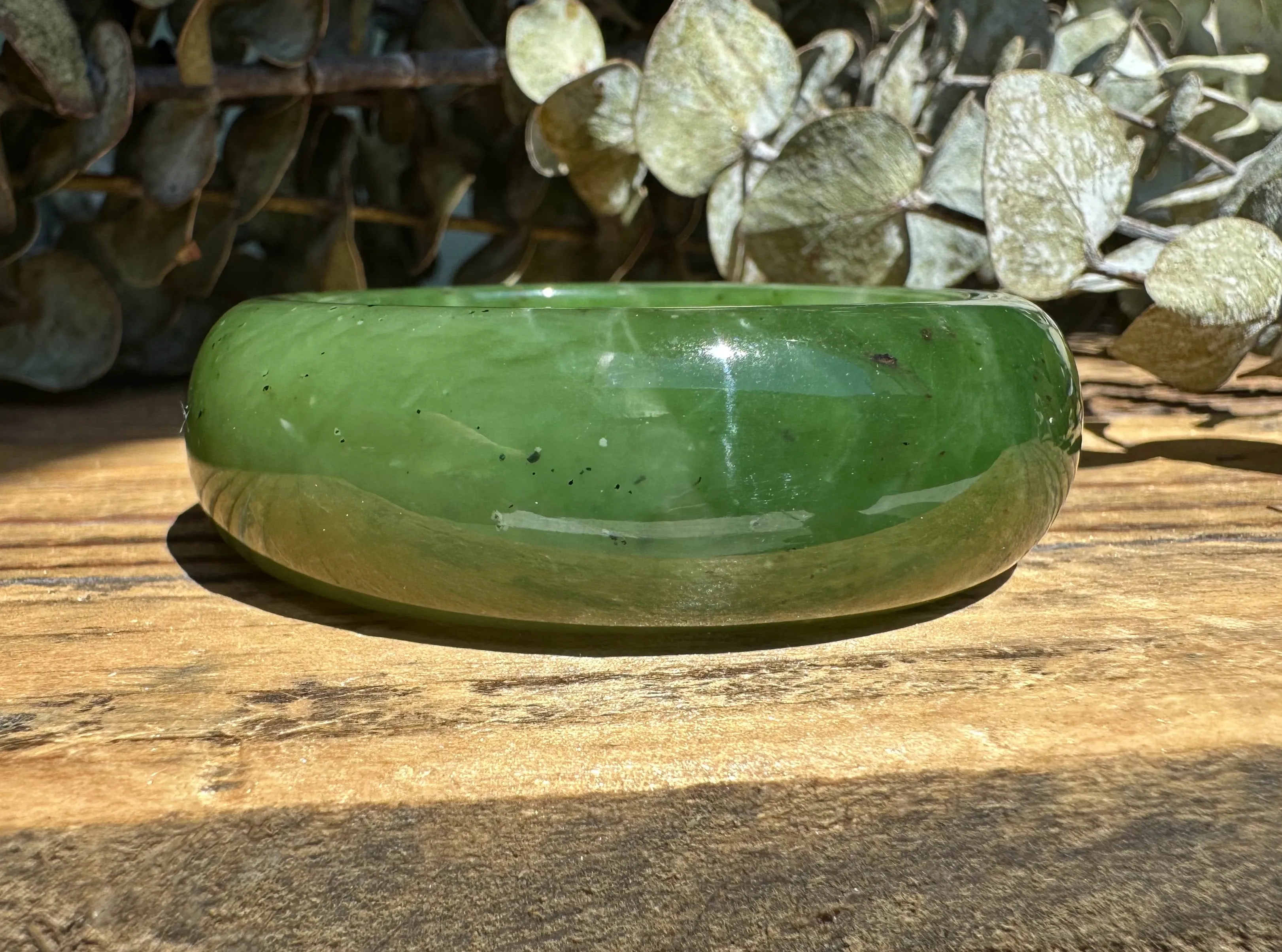Canadian Jade Wide Bangle - 50.5x18.5mm