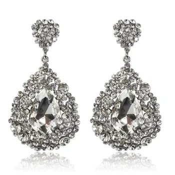 Charlotte Earrings - Clear (Silver Plated)