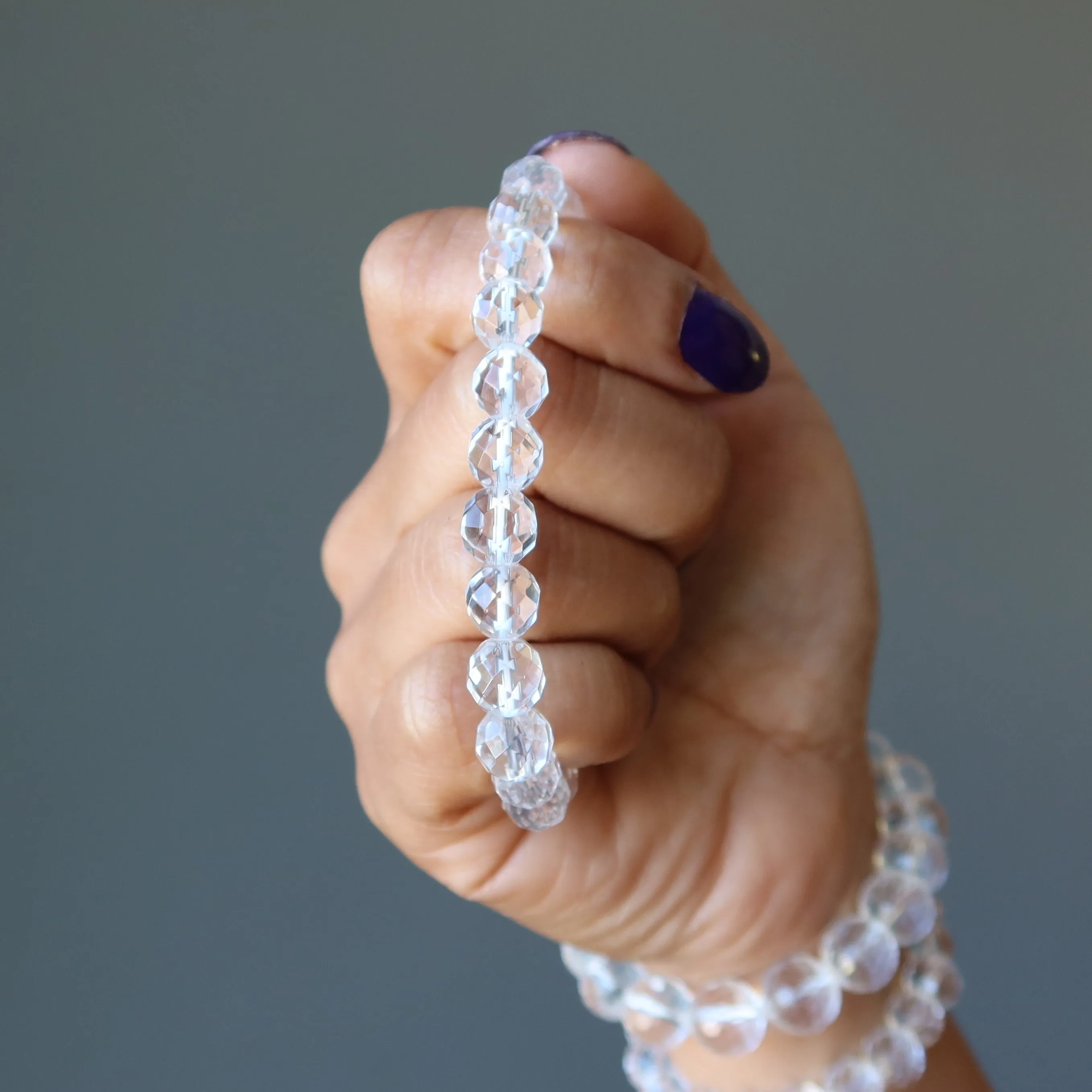 Clear Quartz Bracelet A Cut Above Faceted Crystal