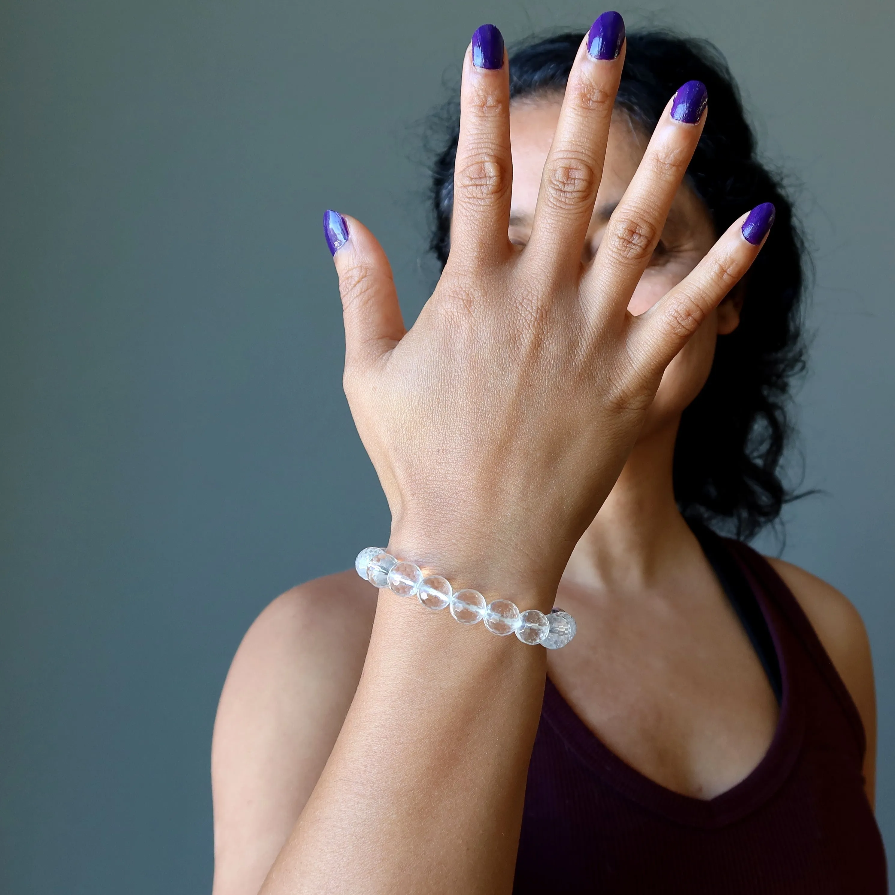 Clear Quartz Bracelet A Cut Above Faceted Crystal