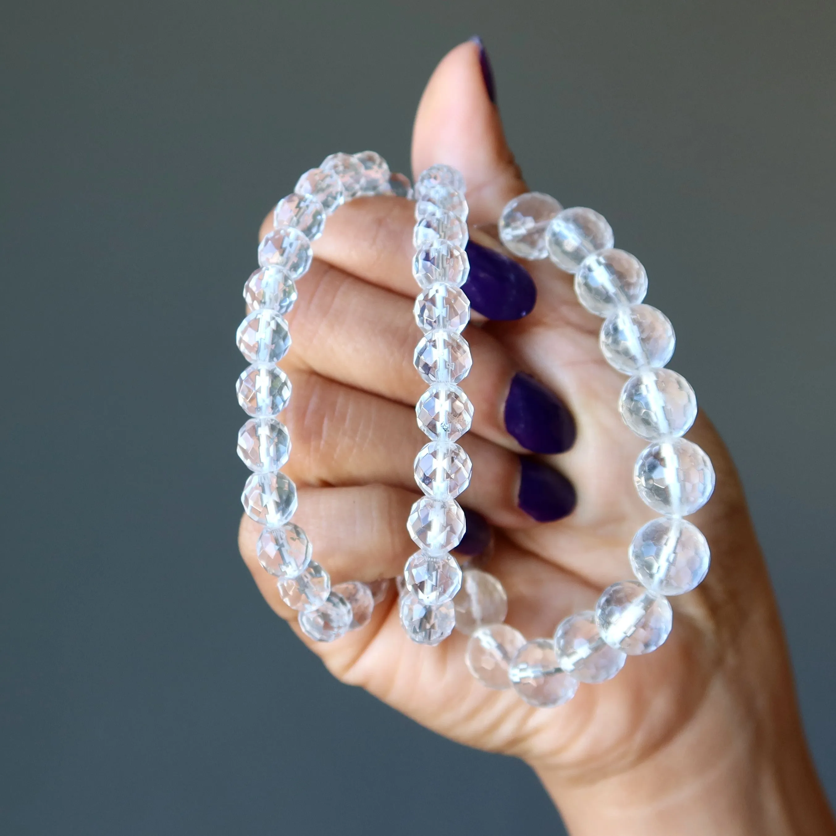 Clear Quartz Bracelet A Cut Above Faceted Crystal