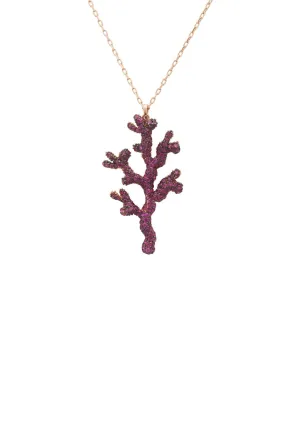 Coral Reef Necklace Hot Pink Cz