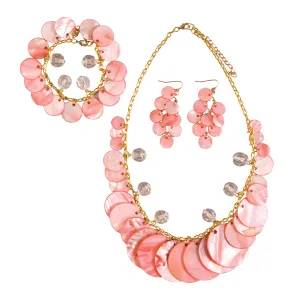 Coral Shell Necklace Set
