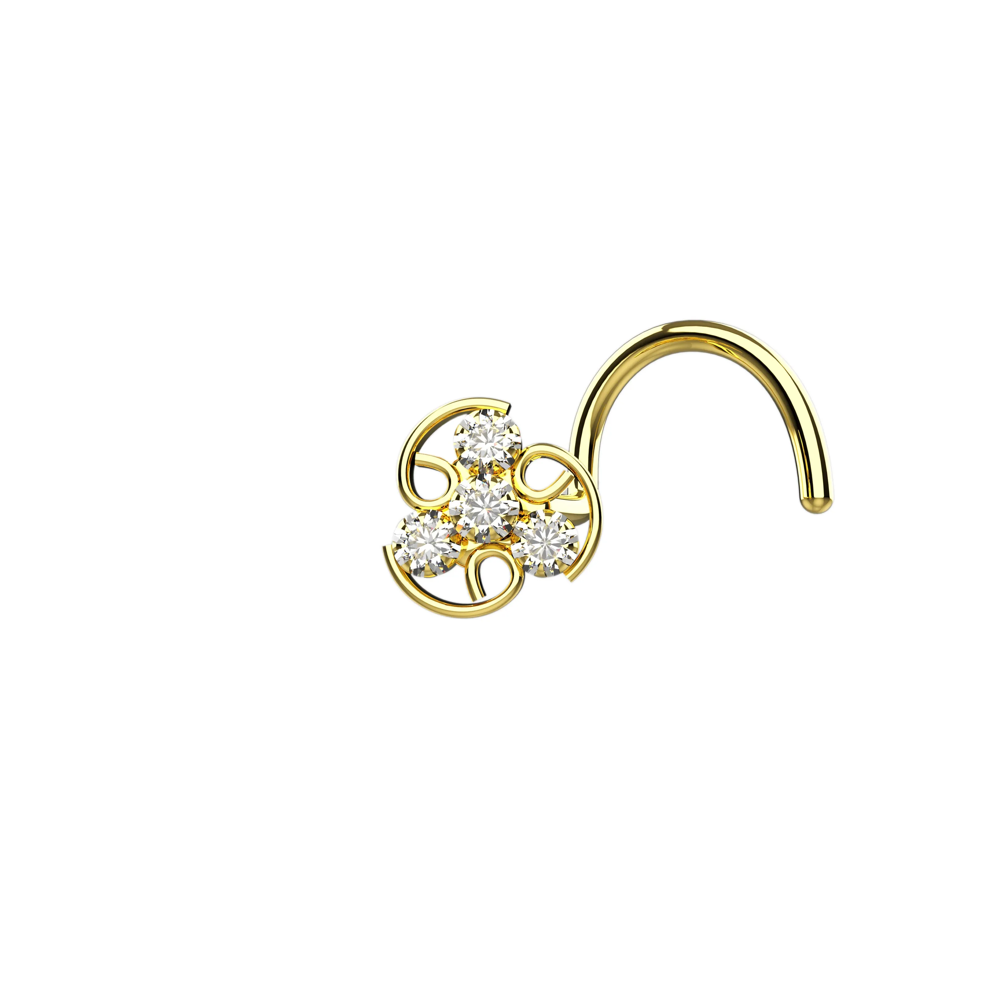 Dazzling Gold Nose Ring – Elegant Nose Piercing Jewelry