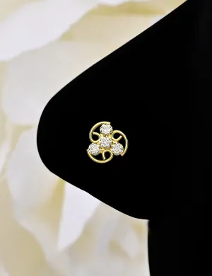 Dazzling Gold Nose Ring – Elegant Nose Piercing Jewelry