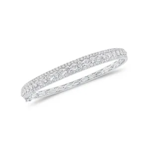 Diamond Pattern Bangle Bracelet