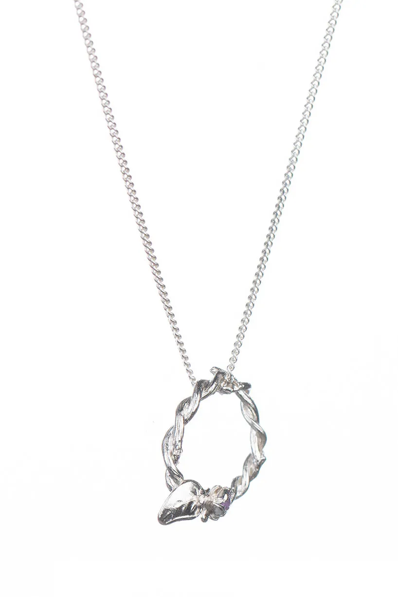 Entwined Vine Circle Necklace
