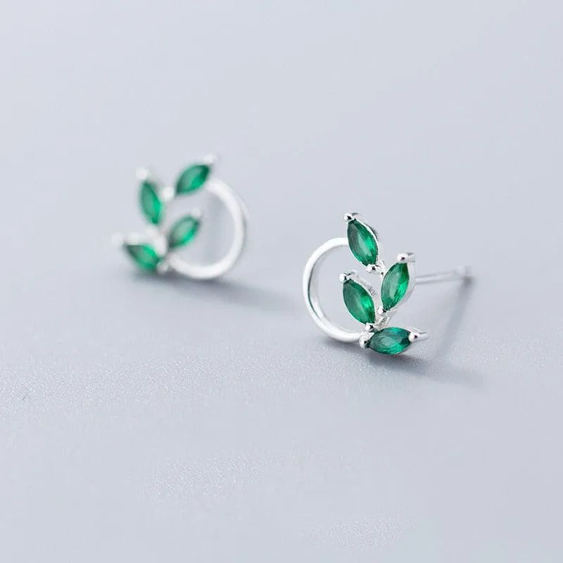 Evergreen Marquise Minimal Studs