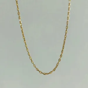 Everyday Thin Flat Anchor Chain Necklace / Bracelet, Solid 14k Gold