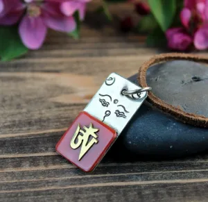 Eyes of Buddha Coral Pendant