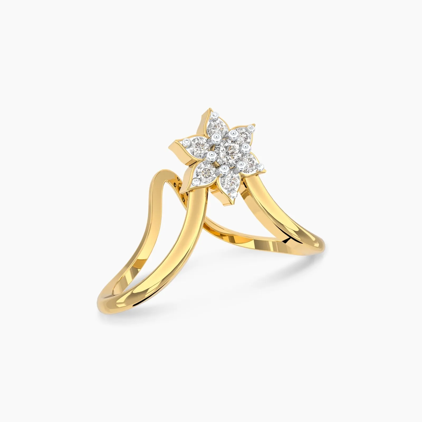 Floral Diamond Vanki Ring