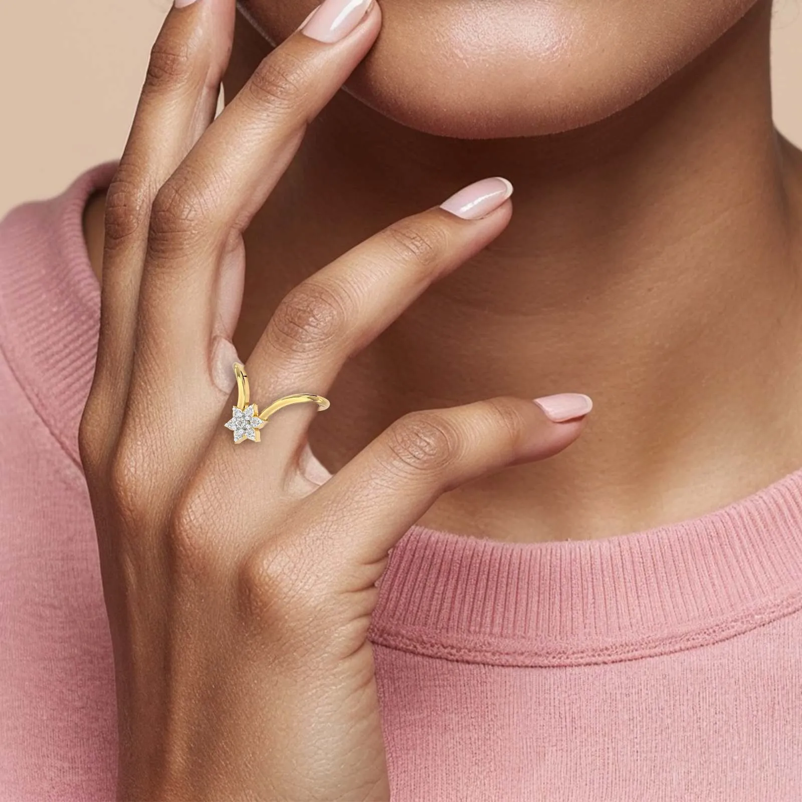 Floral Diamond Vanki Ring
