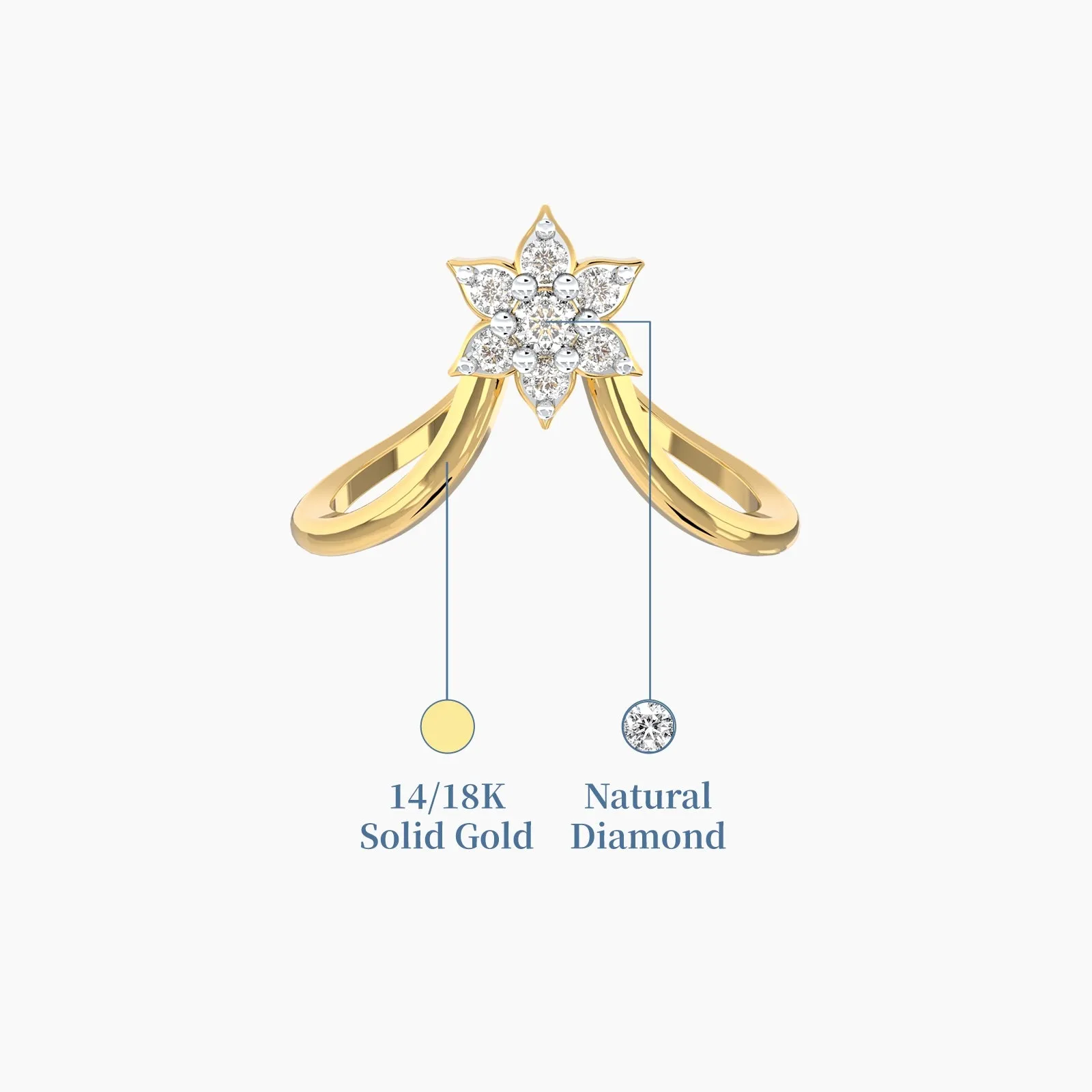 Floral Diamond Vanki Ring