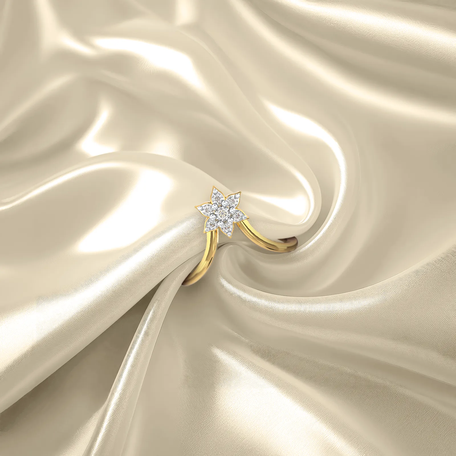 Floral Diamond Vanki Ring
