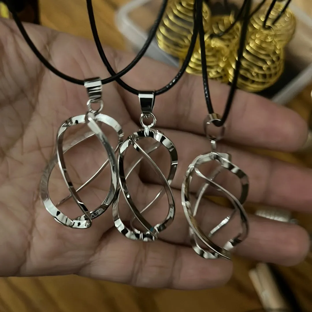Gemstone Cage pendant CYO Necklace  (no crystal included )