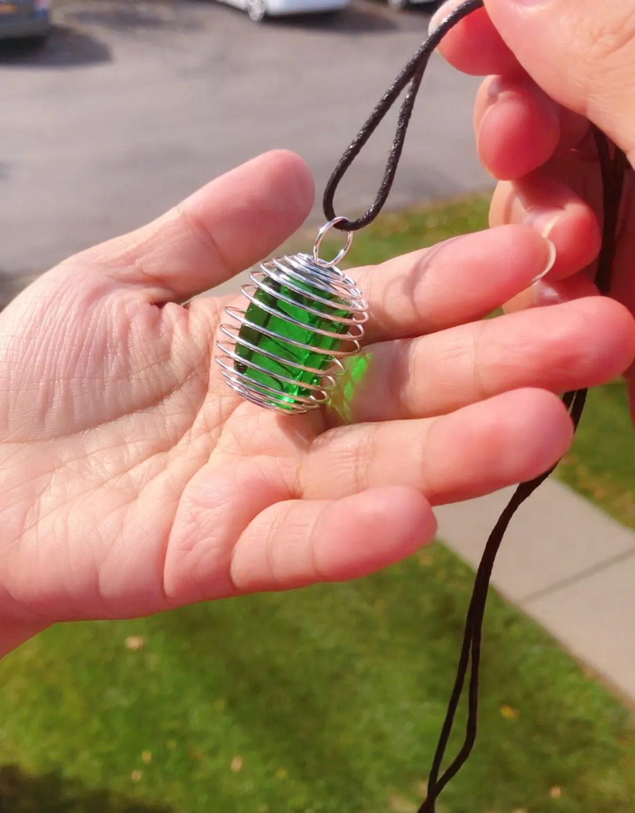 Gemstone Cage pendant CYO Necklace  (no crystal included )