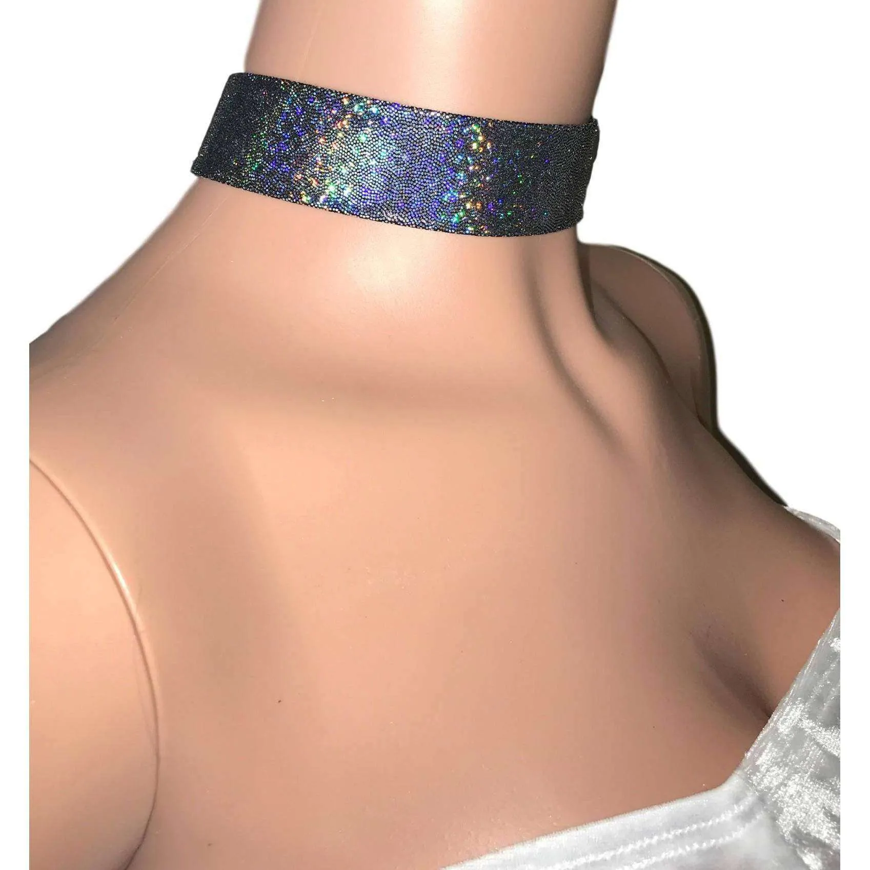 Gleaming Holographic Choker